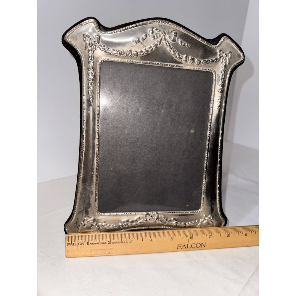 Vintage Ornate silver plated Metal Picture Frame With Black Velvet Back - Picture 5 of 5